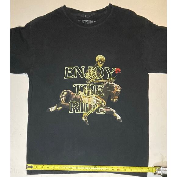 Travis Scott Astroworld “Enjoy The Ride” Long Sleeve Graphic Tee Black Sz Medium - Picture 5 of 6